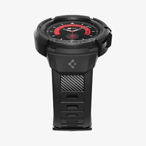 ACS06488 - Galaxy Watch 6 Classic (47mm) Case Rugged Armor Pro in black showing the front